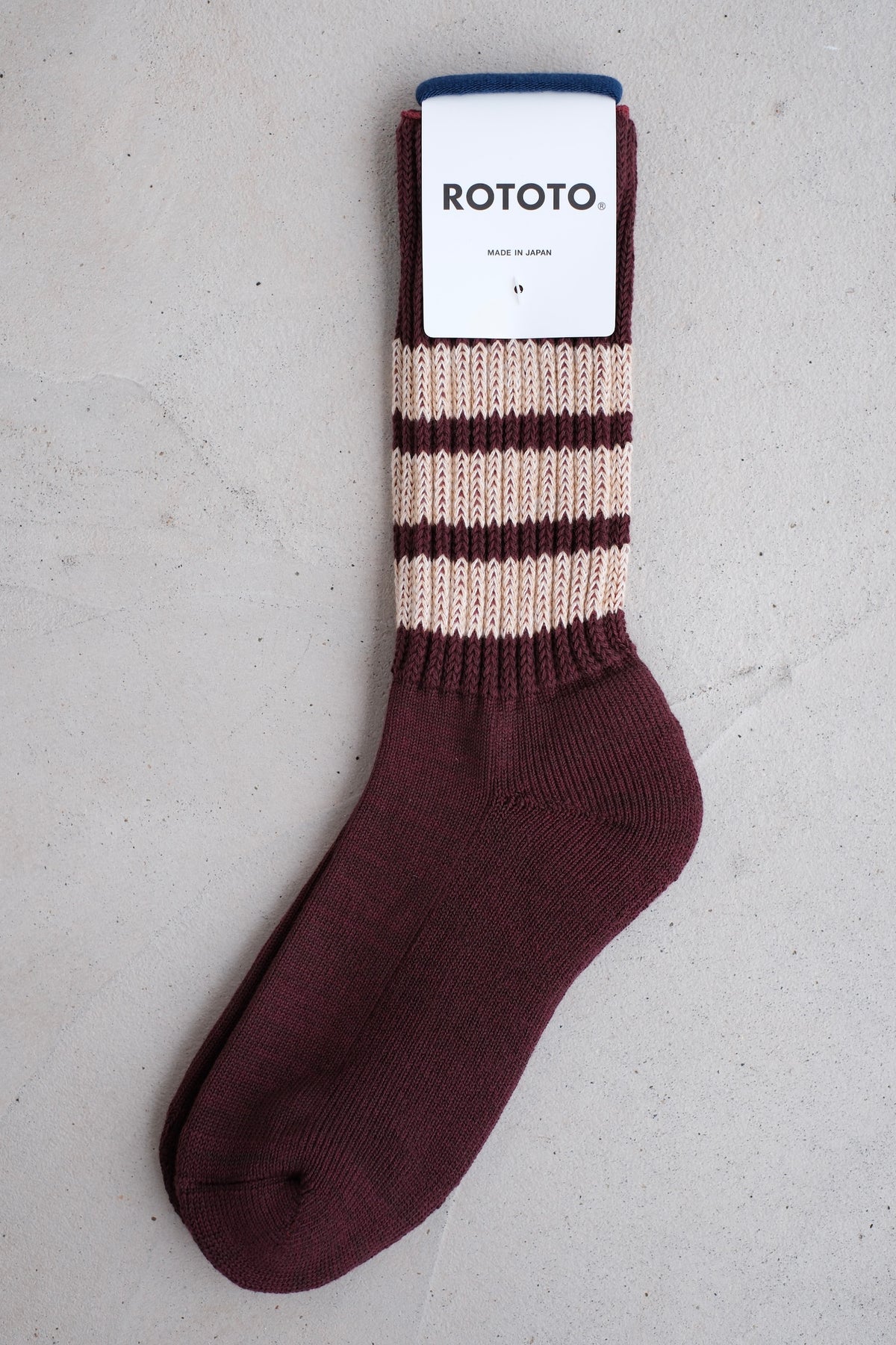 ROTOTO "COARSE RIBBED CREW SOCKS"