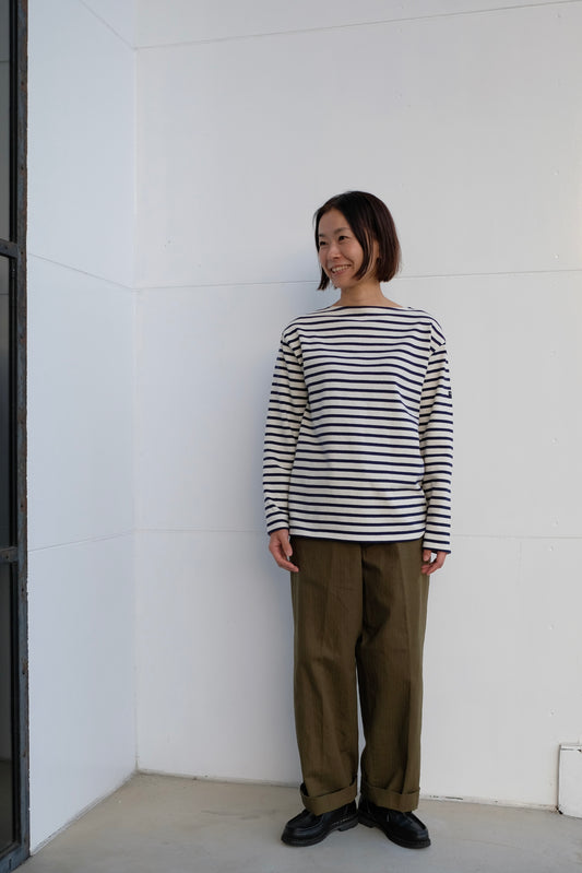 160cm : ECRU/MARIN-T3