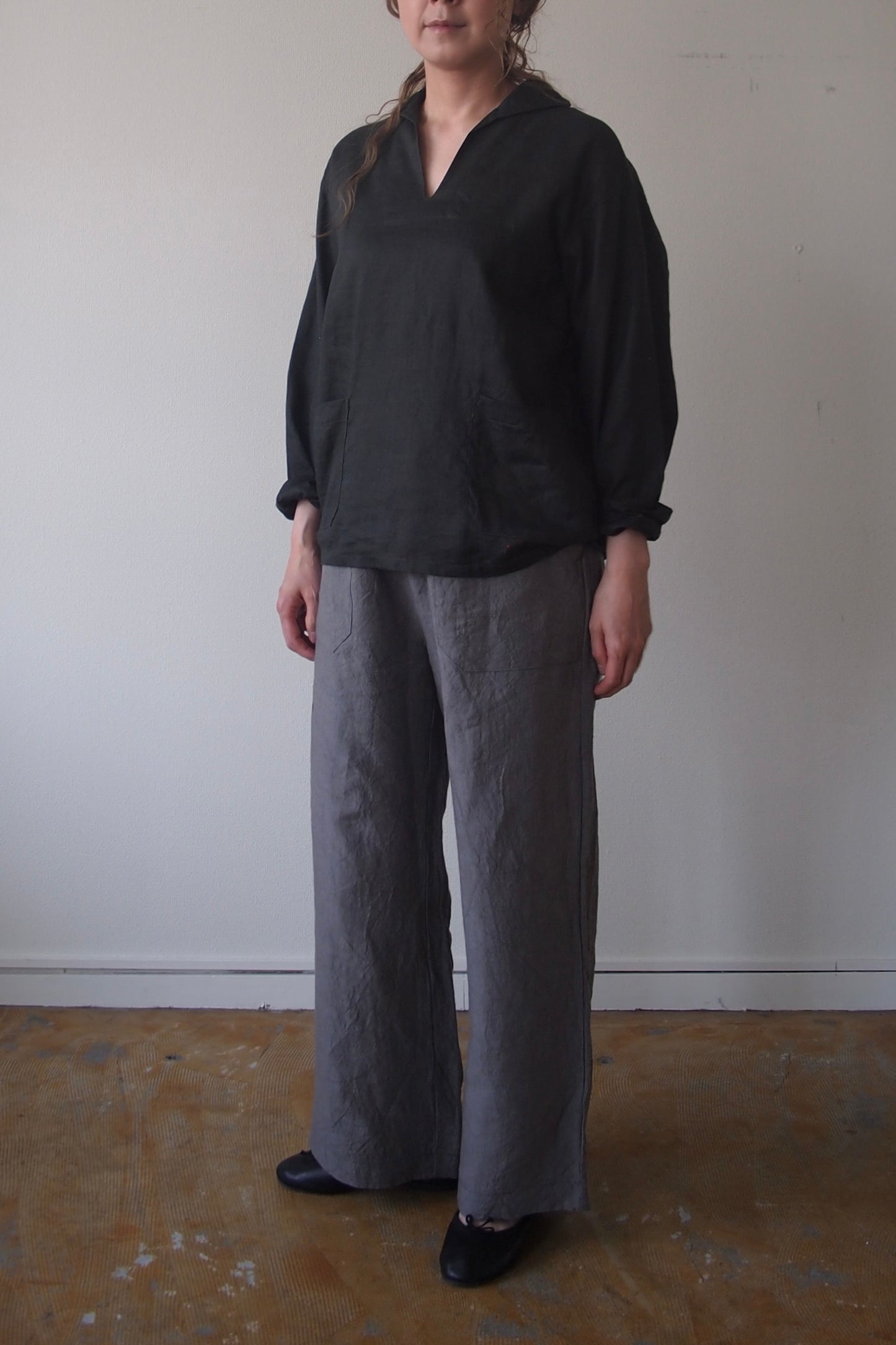 DELICIOUS "LINEN Ladies Wide Pants" JAMES SPECIAL ORDER