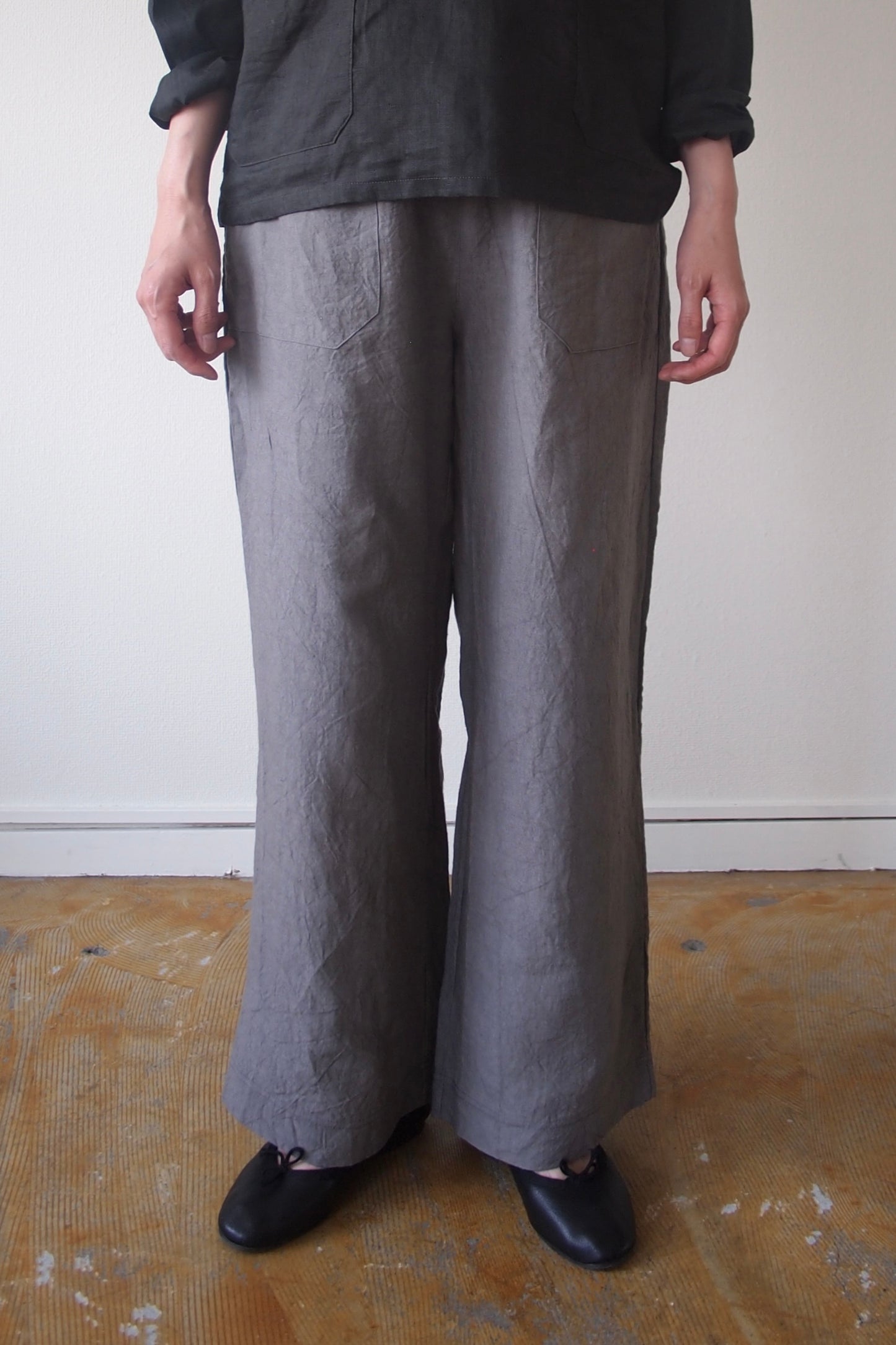 DELICIOUS "LINEN Ladies Wide Pants" JAMES SPECIAL ORDER