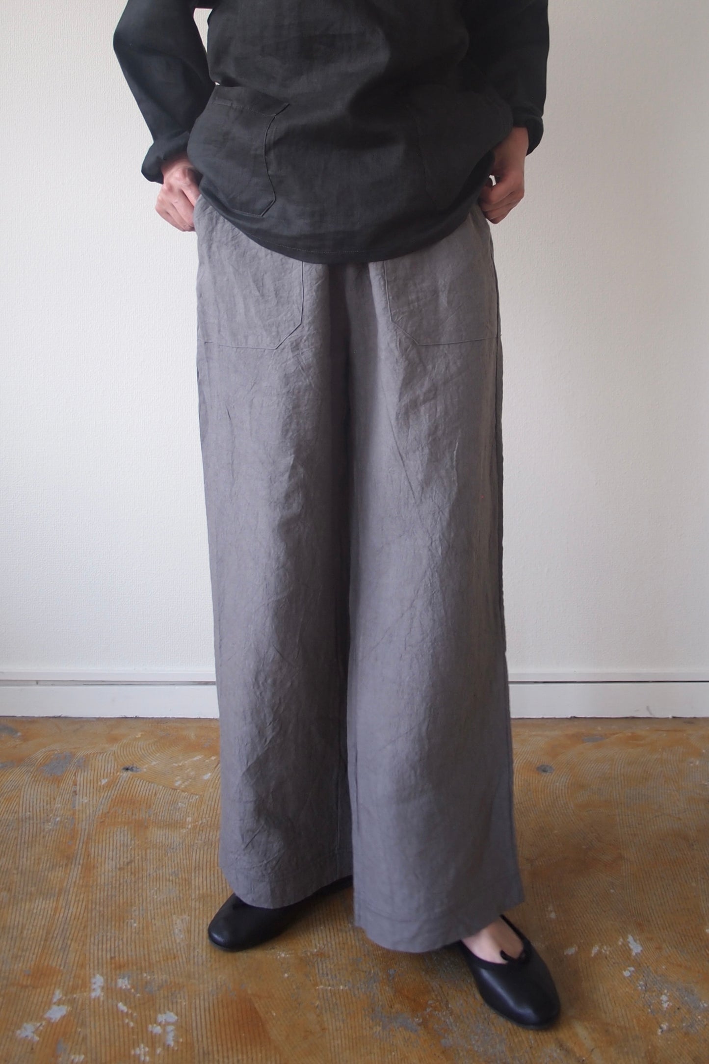 DELICIOUS "LINEN Ladies Wide Pants" JAMES SPECIAL ORDER