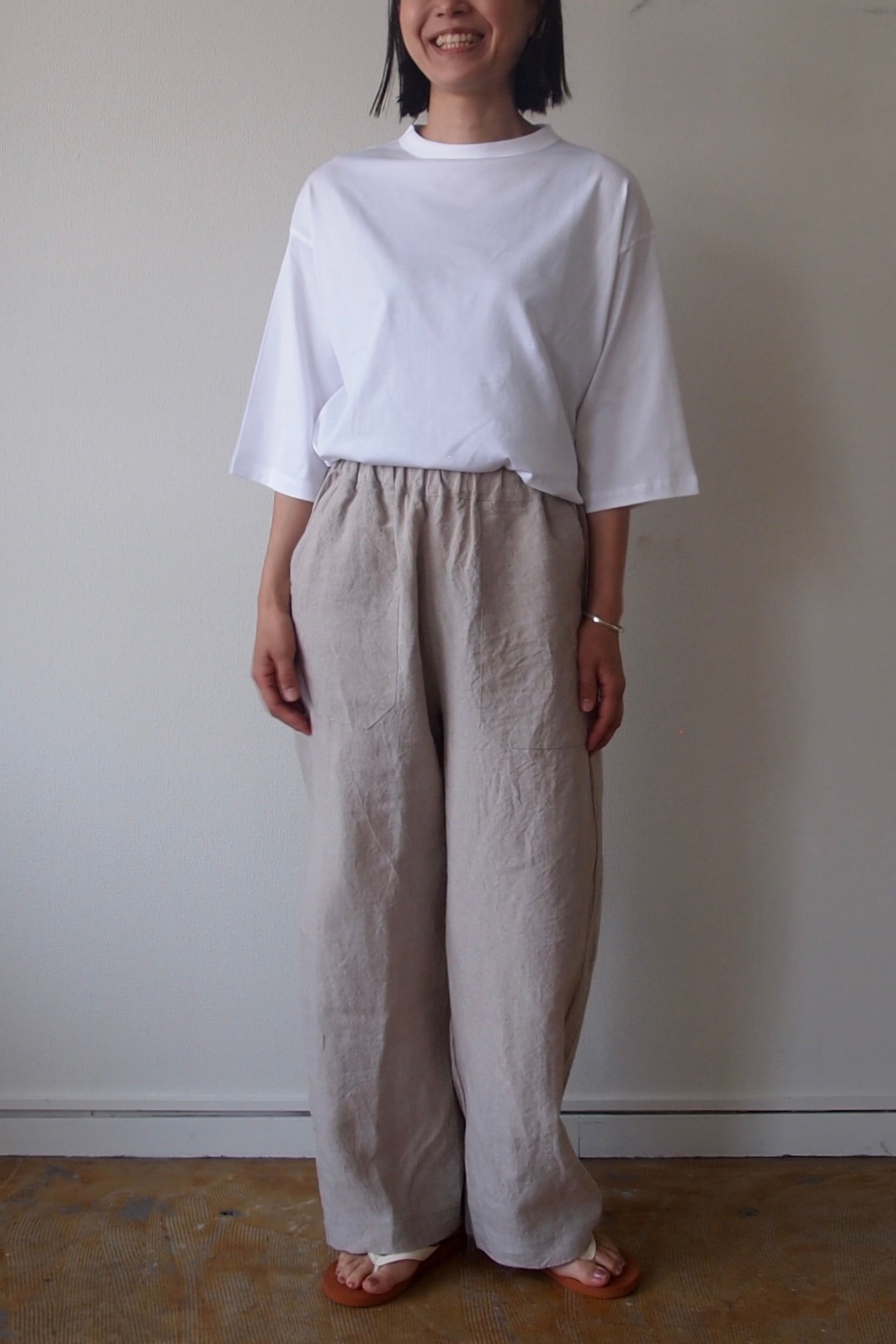 DELICIOUS "LINEN Ladies Wide Pants" JAMES SPECIAL ORDER