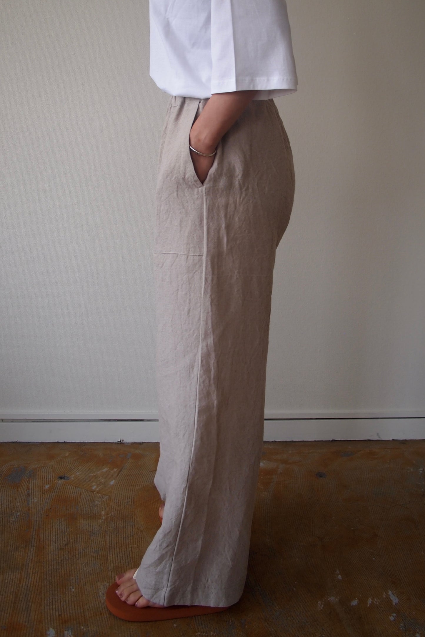 DELICIOUS "LINEN Ladies Wide Pants" JAMES SPECIAL ORDER