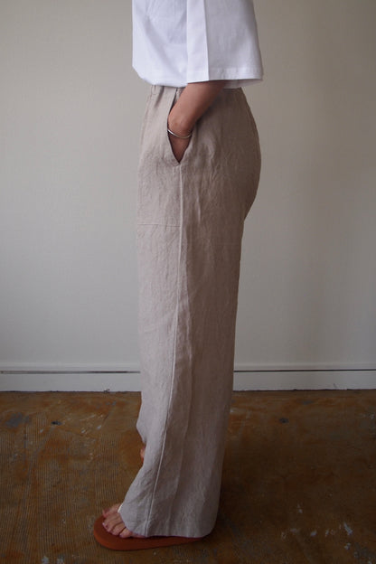 DELICIOUS "LINEN Ladies Wide Pants" JAMES SPECIAL ORDER