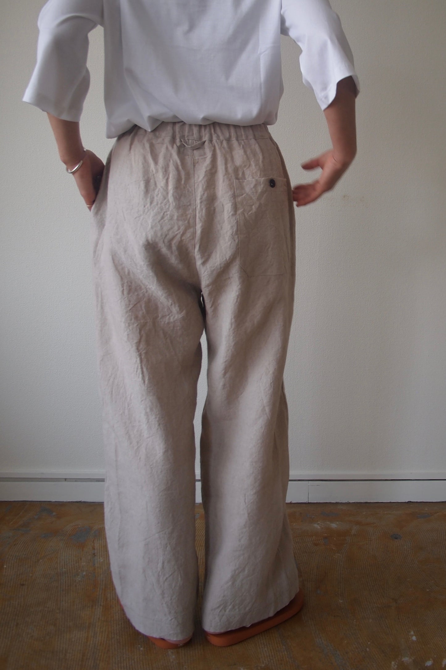 DELICIOUS "LINEN Ladies Wide Pants" JAMES SPECIAL ORDER
